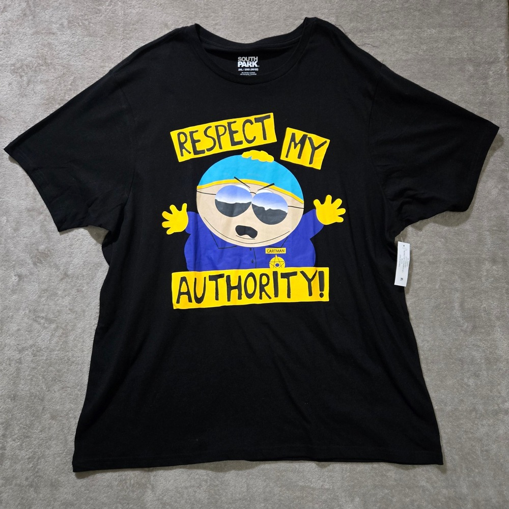 South Park Cartman Respect My Authority 2X Graphic Tee Shirt Cartoon Oversized